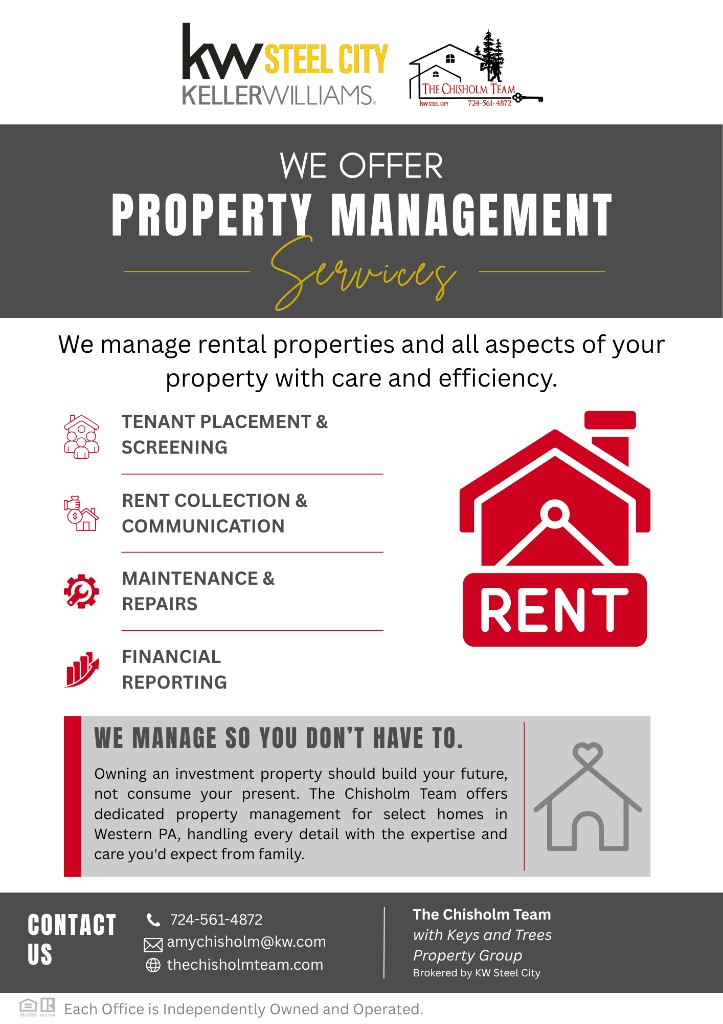 Property management services flyer for The Chisholm Team